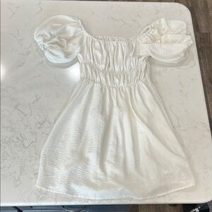 Liliana Ruched White Dress